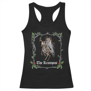 Christmas Krampus Racerback Tank Top Goth Xmas Krampus Reindeer Skull Ugly Sweater Evil Pajama TS10 Black Print Your Wear