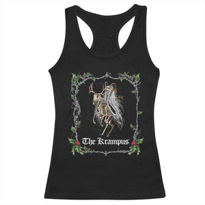 Christmas Krampus Racerback Tank Top Goth Xmas Krampus Reindeer Skull Ugly Sweater Evil Pajama TS10 Black Print Your Wear