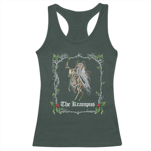 Christmas Krampus Racerback Tank Top Goth Xmas Krampus Reindeer Skull Ugly Sweater Evil Pajama TS10 Dark Forest Green Print Your Wear