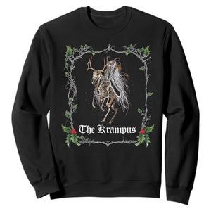Christmas Krampus Sweatshirt Goth Xmas Krampus Reindeer Skull Ugly Sweater Evil Pajama TS10 Black Print Your Wear