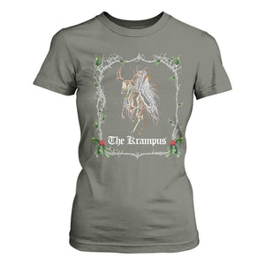 Christmas Krampus T Shirt For Women Goth Xmas Krampus Reindeer Skull Ugly Sweater Evil Pajama TS10 Military Green Print Your Wear