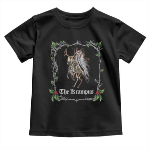Christmas Krampus Toddler T Shirt Goth Xmas Krampus Reindeer Skull Ugly Sweater Evil Pajama TS10 Black Print Your Wear