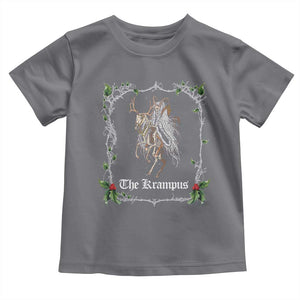 Christmas Krampus Toddler T Shirt Goth Xmas Krampus Reindeer Skull Ugly Sweater Evil Pajama TS10 Charcoal Print Your Wear
