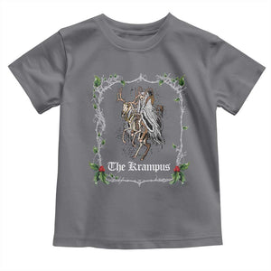 Christmas Krampus Toddler T Shirt Goth Xmas Krampus Reindeer Skull Ugly Sweater Evil Pajama TS10 Charcoal Print Your Wear