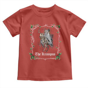 Christmas Krampus Toddler T Shirt Goth Xmas Krampus Reindeer Skull Ugly Sweater Evil Pajama TS10 Red Print Your Wear