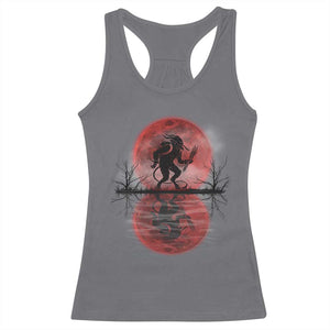 Christmas Krampus Racerback Tank Top Scary Horror Goth Xmas Blood Moon Ugly Sweater Evil Pajama TS10 Charcoal Print Your Wear