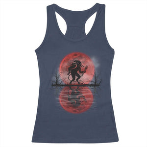 Christmas Krampus Racerback Tank Top Scary Horror Goth Xmas Blood Moon Ugly Sweater Evil Pajama TS10 Navy Print Your Wear