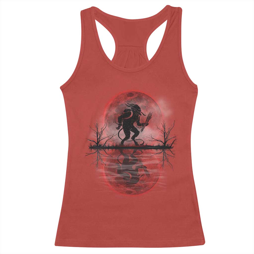 Christmas Krampus Racerback Tank Top Scary Horror Goth Xmas Blood Moon Ugly Sweater Evil Pajama TS10 Red Print Your Wear