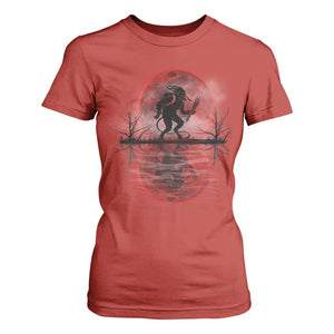 Christmas Krampus T Shirt For Women Scary Horror Goth Xmas Blood Moon Ugly Sweater Evil Pajama TS10 Red Print Your Wear