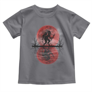 Christmas Krampus Toddler T Shirt Scary Horror Goth Xmas Blood Moon Ugly Sweater Evil Pajama TS10 Charcoal Print Your Wear
