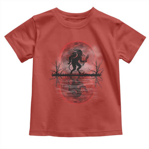 Christmas Krampus Toddler T Shirt Scary Horror Goth Xmas Blood Moon Ugly Sweater Evil Pajama TS10 Red Print Your Wear