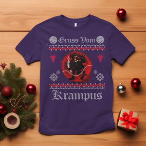 Christmas Krampus T Shirt Goth Xmas Gruss Von Krampus Ugly Christmas Sweater Evil Pajama TS10 Purple Print Your Wear