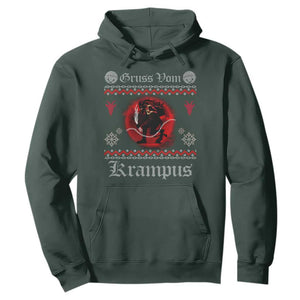 Christmas Krampus Hoodie Goth Xmas Gruss Von Krampus Ugly Christmas Sweater Evil Pajama TS10 Dark Forest Green Print Your Wear