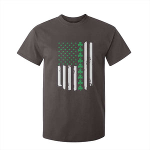 Vintage St. Patricks Day American Flag Shamrocks T Shirt For Kid TS10 Dark Chocolate Print Your Wear