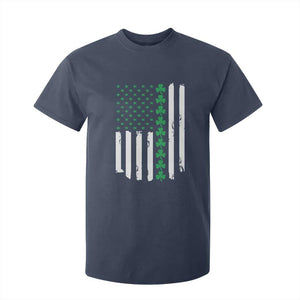 Vintage St. Patricks Day American Flag Shamrocks T Shirt For Kid TS10 Navy Print Your Wear