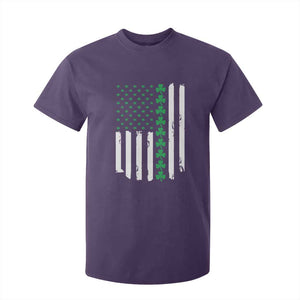 Vintage St. Patricks Day American Flag Shamrocks T Shirt For Kid TS10 Purple Print Your Wear