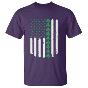 Vintage St. Patricks Day American Flag Shamrocks T Shirt TS10 Purple Print Your Wear