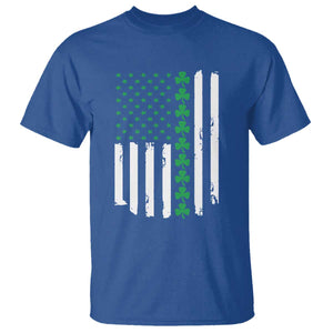 Vintage St. Patricks Day American Flag Shamrocks T Shirt TS10 Royal Blue Print Your Wear