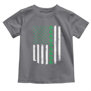 Vintage St. Patricks Day American Flag Shamrocks Toddler T Shirt TS10 Charcoal Print Your Wear