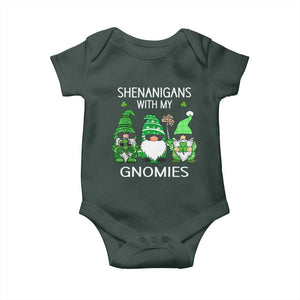 Lucky St Patricks Day Gnomes Baby Onesie Shamrock Leopard Gnome Irish TS10 Print Your Wear