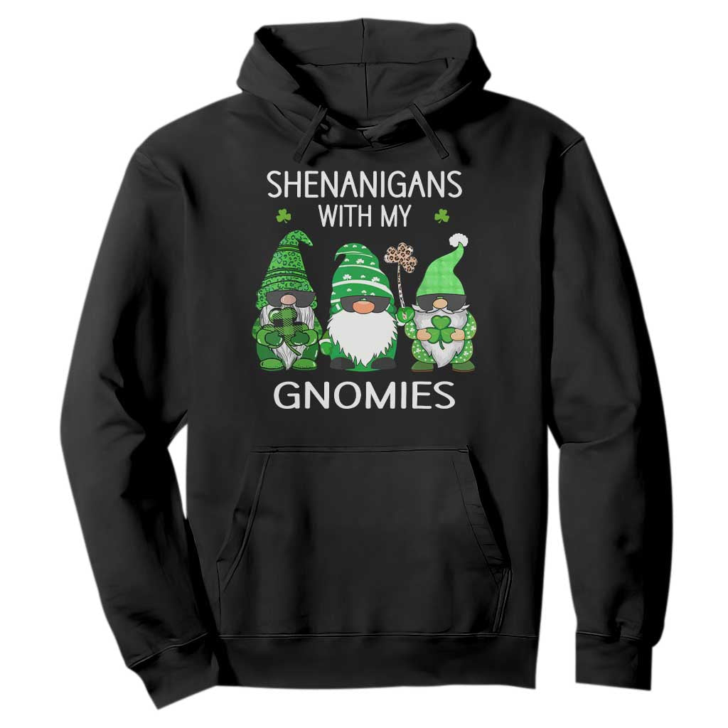 Lucky St Patricks Day Gnomes Hoodie Shamrock Leopard Gnome Irish TS10 Black Print Your Wear