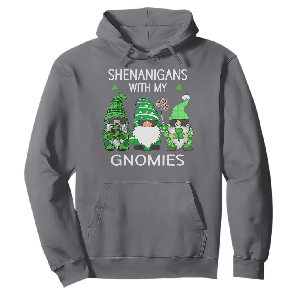 Lucky St Patricks Day Gnomes Hoodie Shamrock Leopard Gnome Irish TS10 Charcoal Print Your Wear