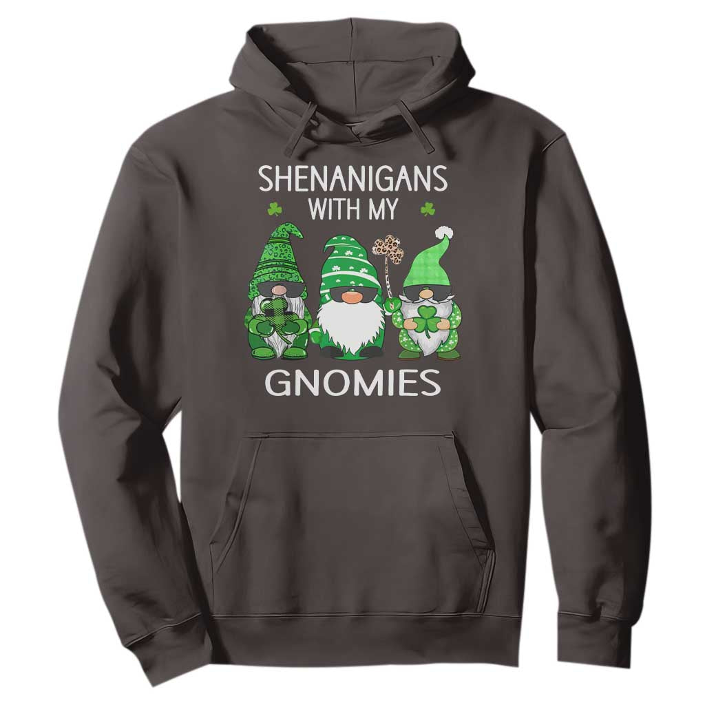 Lucky St Patricks Day Gnomes Hoodie Shamrock Leopard Gnome Irish TS10 Dark Chocolate Print Your Wear