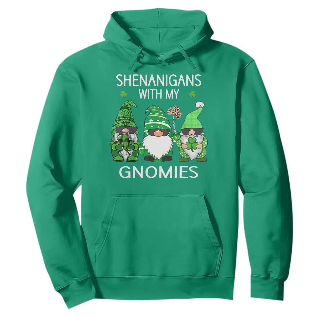 Lucky St Patricks Day Gnomes Hoodie Shamrock Leopard Gnome Irish TS10 Irish Green Print Your Wear