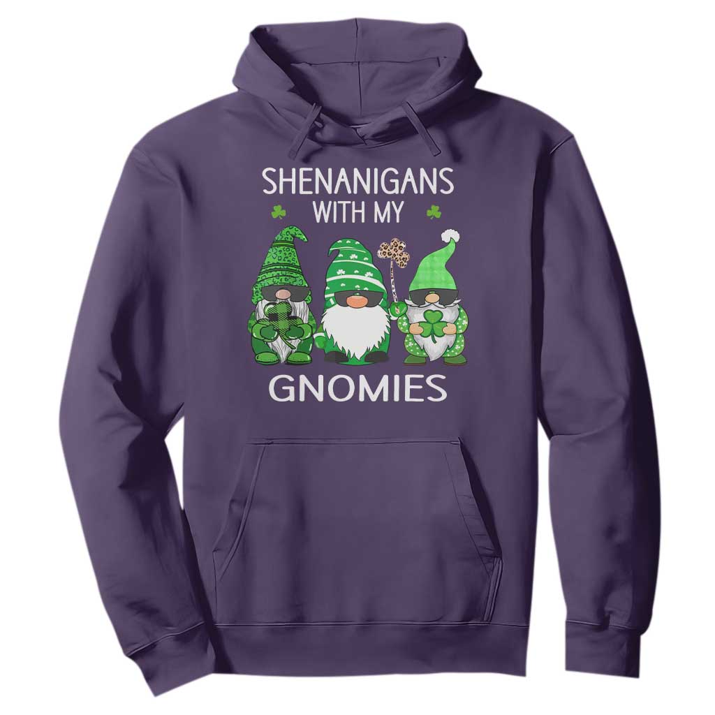 Lucky St Patricks Day Gnomes Hoodie Shamrock Leopard Gnome Irish TS10 Purple Print Your Wear