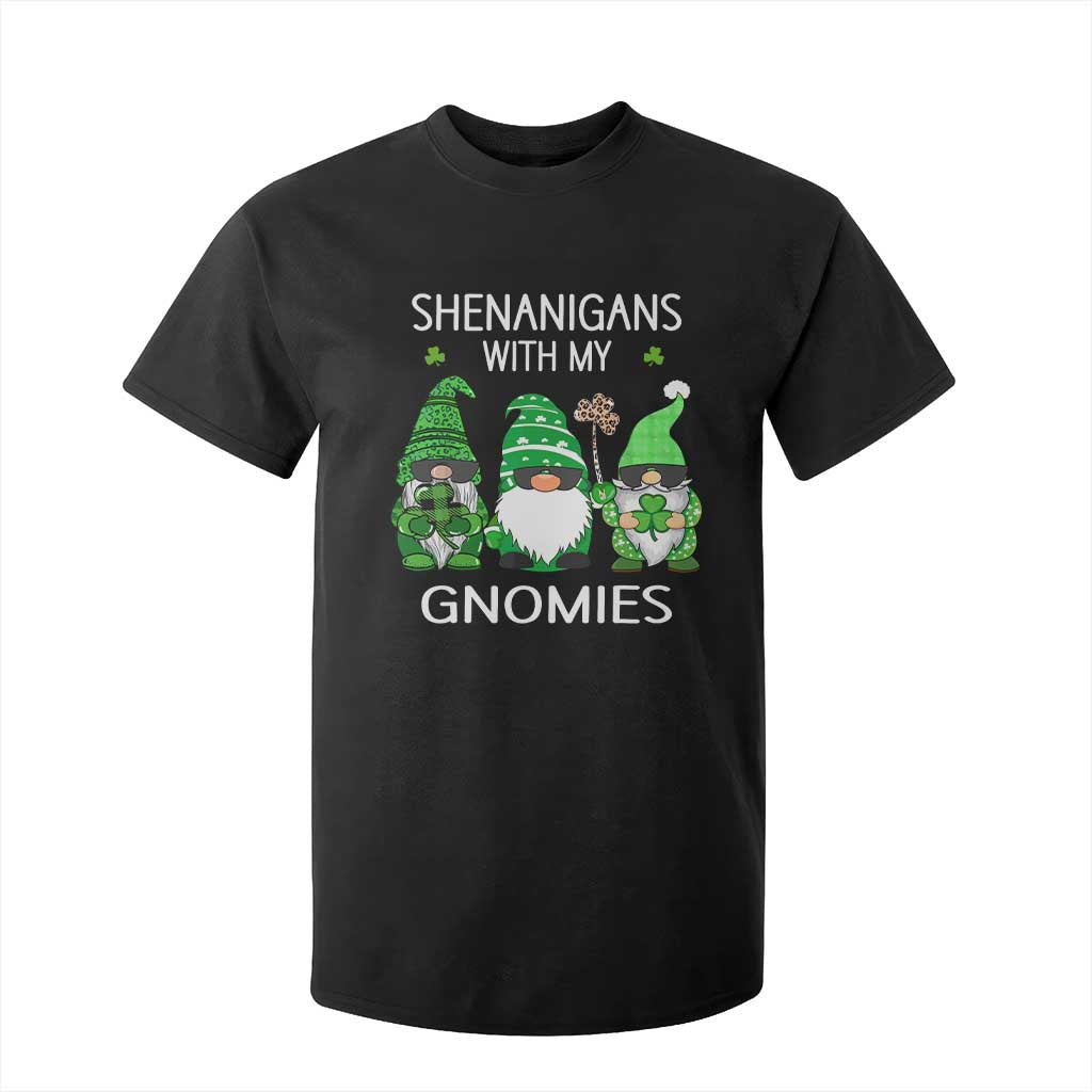 Lucky St Patricks Day Gnomes T Shirt For Kid Shamrock Leopard Gnome Irish TS10 Black Print Your Wear