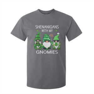 Lucky St Patricks Day Gnomes T Shirt For Kid Shamrock Leopard Gnome Irish TS10 Charcoal Print Your Wear