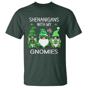 Lucky St Patricks Day Gnomes T Shirt Shamrock Leopard Gnome Irish TS10 Dark Forest Green Print Your Wear