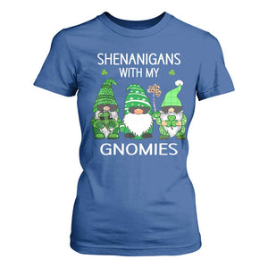 Lucky St Patricks Day Gnomes T Shirt For Women Shamrock Leopard Gnome Irish TS10 Royal Blue Print Your Wear