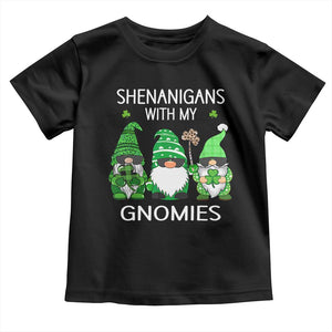 Lucky St Patricks Day Gnomes Toddler T Shirt Shamrock Leopard Gnome Irish TS10 Black Print Your Wear