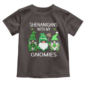 Lucky St Patricks Day Gnomes Toddler T Shirt Shamrock Leopard Gnome Irish TS10 Dark Chocolate Print Your Wear