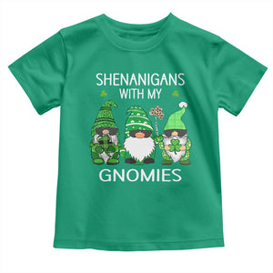 Lucky St Patricks Day Gnomes Toddler T Shirt Shamrock Leopard Gnome Irish TS10 Irish Green Print Your Wear
