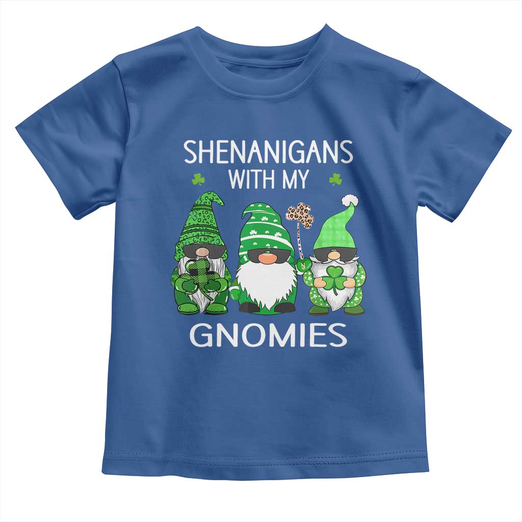 Lucky St Patricks Day Gnomes Toddler T Shirt Shamrock Leopard Gnome Irish TS10 Royal Blue Print Your Wear