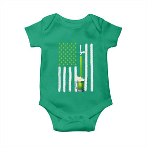 St. Patricks Day Irish Beer American Flag Baby Onesie Brewery Craft Beer TS10 Irish Green Print Your Wear