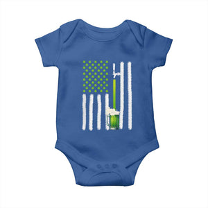 St. Patricks Day Irish Beer American Flag Baby Onesie Brewery Craft Beer TS10 Royal Blue Print Your Wear