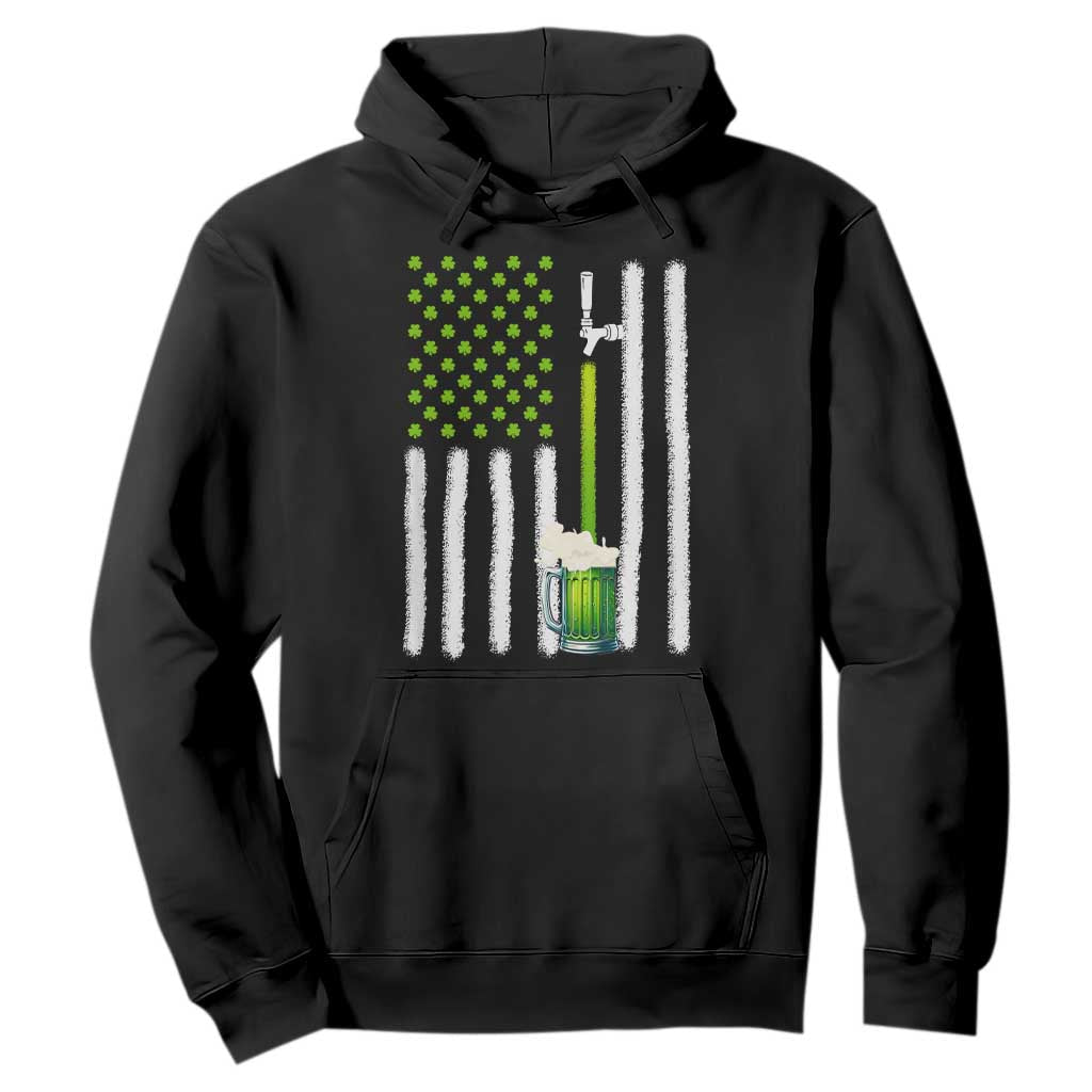 St. Patricks Day Irish Beer American Flag Hoodie Brewery Craft Beer TS10 Black Print Your Wear