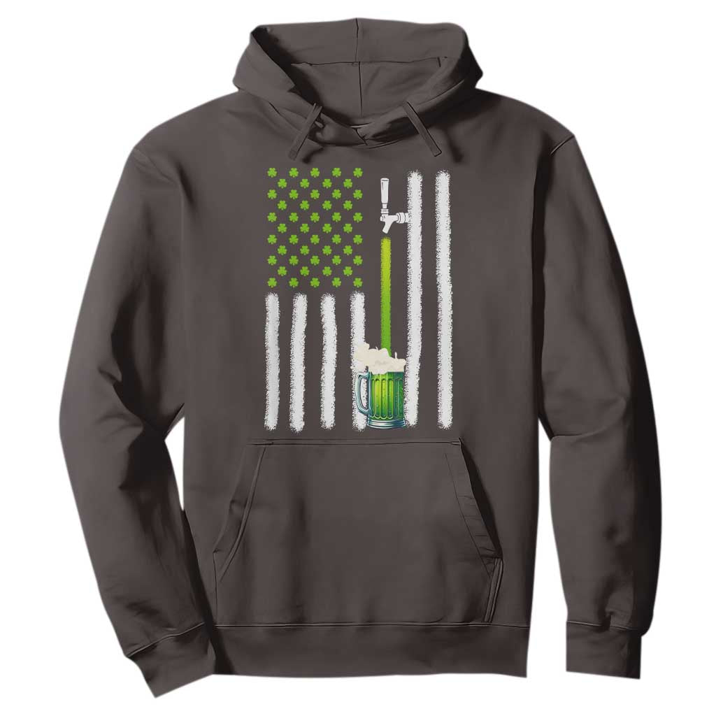 St. Patricks Day Irish Beer American Flag Hoodie Brewery Craft Beer TS10 Dark Chocolate Print Your Wear