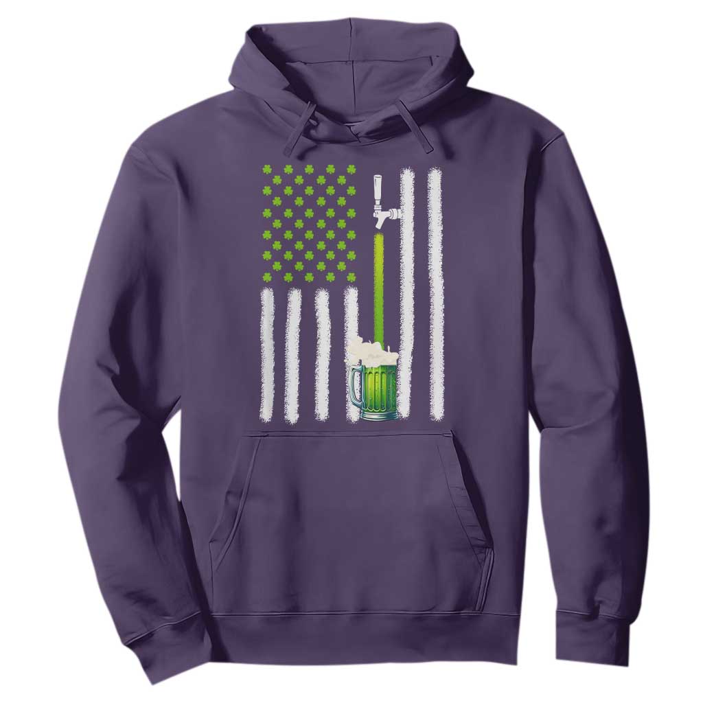 St. Patricks Day Irish Beer American Flag Hoodie Brewery Craft Beer TS10 Purple Print Your Wear