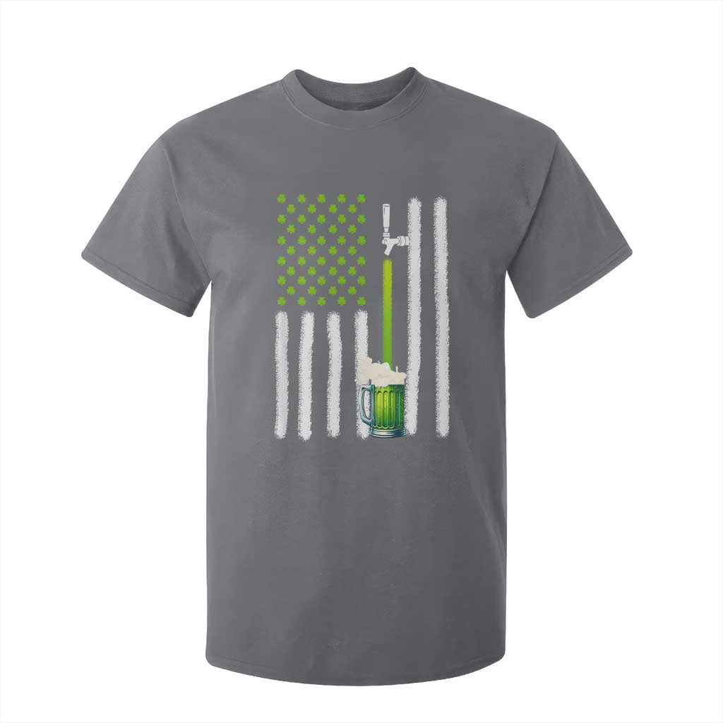 St. Patricks Day Irish Beer American Flag T Shirt For Kid Brewery Craft Beer TS10 Charcoal Print Your Wear