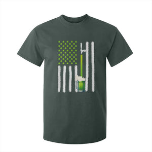 St. Patricks Day Irish Beer American Flag T Shirt For Kid Brewery Craft Beer TS10 Dark Forest Green Print Your Wear