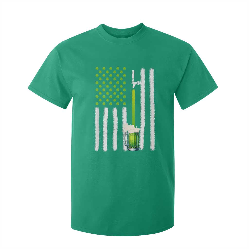 St. Patricks Day Irish Beer American Flag T Shirt For Kid Brewery Craft Beer TS10 Irish Green Print Your Wear
