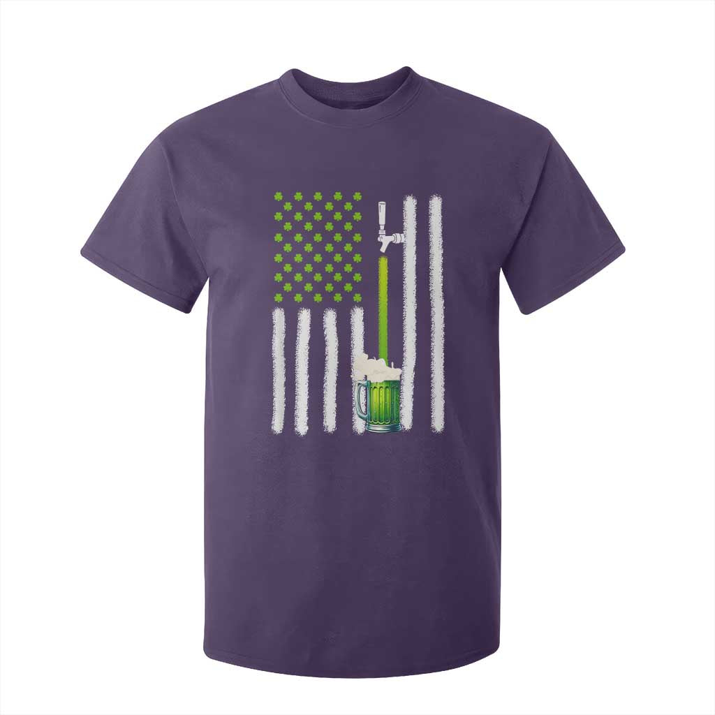 St. Patricks Day Irish Beer American Flag T Shirt For Kid Brewery Craft Beer TS10 Purple Print Your Wear
