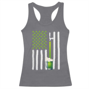 St. Patricks Day Irish Beer American Flag Racerback Tank Top Brewery Craft Beer TS10 Charcoal Print Your Wear