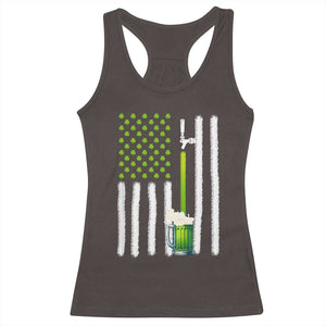 St. Patricks Day Irish Beer American Flag Racerback Tank Top Brewery Craft Beer TS10 Dark Chocolate Print Your Wear