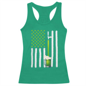 St. Patricks Day Irish Beer American Flag Racerback Tank Top Brewery Craft Beer TS10 Irish Green Print Your Wear
