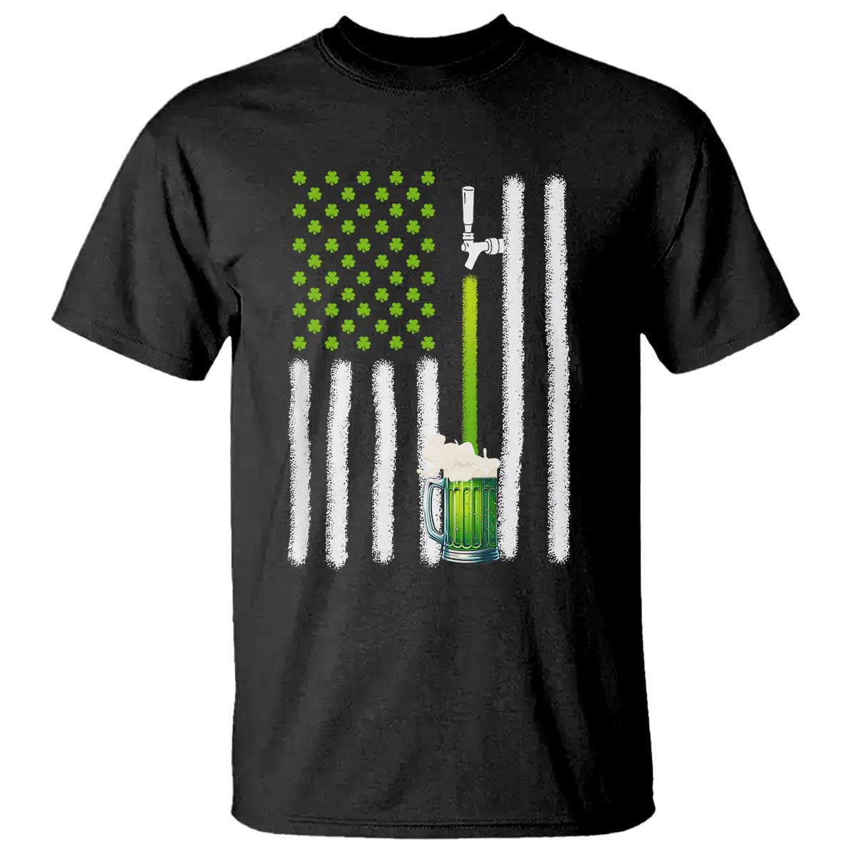 St. Patricks Day Irish Beer American Flag T Shirt Brewery Craft Beer TS10 Black Print Your Wear